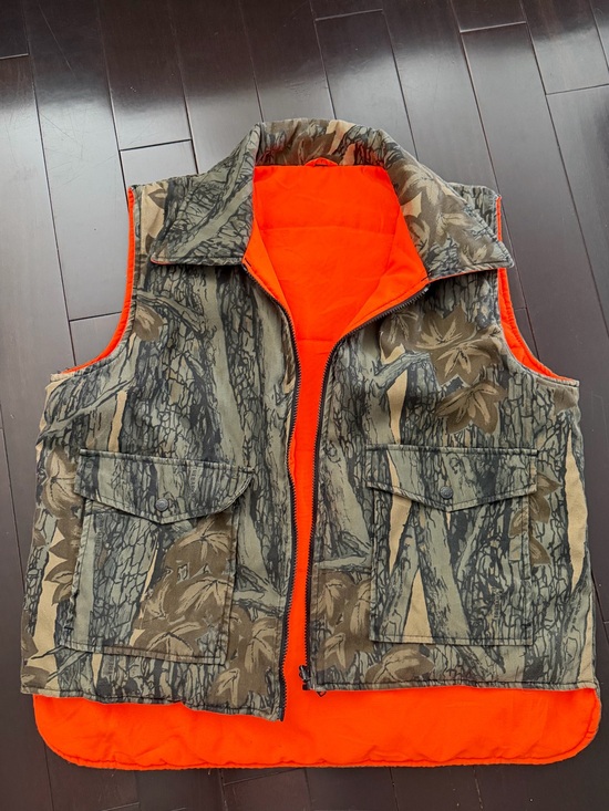 Other - Reversible Orange & Camo Puffer Vest